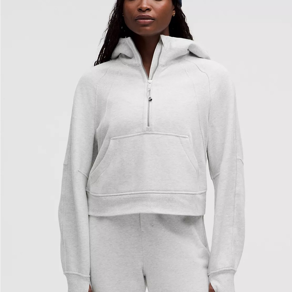 Lululemon Athletica Light Gray Half-Zip Hoodie